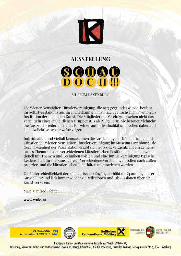Text zur Vernissage Schau Doch, Laxenburg